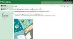 Desktop Screenshot of hmhslibrary.wikispaces.com