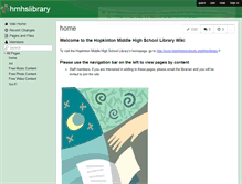 Tablet Screenshot of hmhslibrary.wikispaces.com