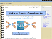Tablet Screenshot of insidewordsrpc.wikispaces.com