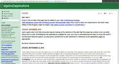 Desktop Screenshot of algebra2applications.wikispaces.com