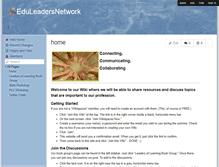 Tablet Screenshot of eduleadersnetwork.wikispaces.com