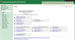 Desktop Screenshot of internetliteracysummer2010.wikispaces.com
