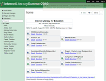 Tablet Screenshot of internetliteracysummer2010.wikispaces.com