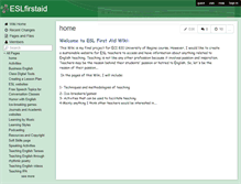 Tablet Screenshot of eslfirstaid.wikispaces.com