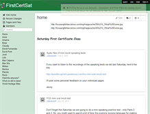 Tablet Screenshot of firstcertsat.wikispaces.com