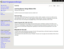 Tablet Screenshot of learningspacedesign.wikispaces.com