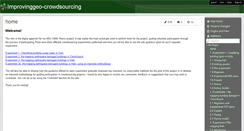 Desktop Screenshot of improvinggeo-crowdsourcing.wikispaces.com