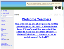 Tablet Screenshot of flinflonschooldivision.wikispaces.com