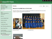 Tablet Screenshot of classof2010sbs.wikispaces.com