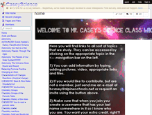 Tablet Screenshot of caseyscience.wikispaces.com