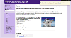 Desktop Screenshot of hcpssenhancingalgebra1.wikispaces.com