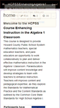 Mobile Screenshot of hcpssenhancingalgebra1.wikispaces.com