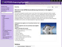 Tablet Screenshot of hcpssenhancingalgebra1.wikispaces.com