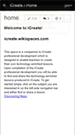 Mobile Screenshot of icreate.wikispaces.com