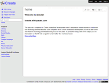 Tablet Screenshot of icreate.wikispaces.com