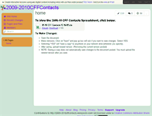 Tablet Screenshot of 2009-2010cffcontacts.wikispaces.com
