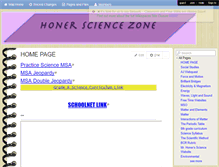 Tablet Screenshot of honersciencezone.wikispaces.com