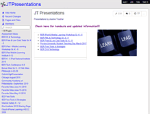 Tablet Screenshot of jtpresentations.wikispaces.com
