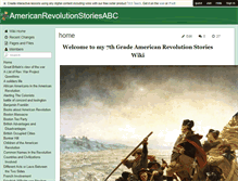 Tablet Screenshot of americanrevolutionstoriesabc.wikispaces.com