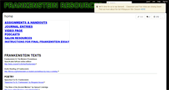 Desktop Screenshot of frankensteinresources.wikispaces.com