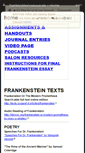 Mobile Screenshot of frankensteinresources.wikispaces.com