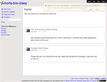 Tablet Screenshot of horts-bio-class.wikispaces.com