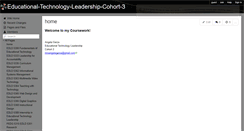 Desktop Screenshot of educational-technology-leadership-cohort-3.wikispaces.com