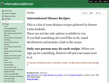 Tablet Screenshot of internationaldinner.wikispaces.com