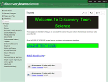 Tablet Screenshot of discoveryteamscience.wikispaces.com