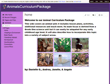 Tablet Screenshot of animalscurriculumpackage.wikispaces.com