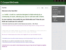 Tablet Screenshot of cooper5thgrade.wikispaces.com
