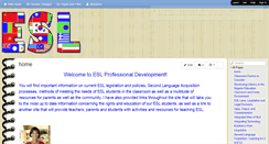 Desktop Screenshot of eslprofessionaldevelopment.wikispaces.com