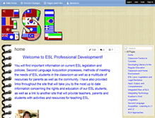 Tablet Screenshot of eslprofessionaldevelopment.wikispaces.com