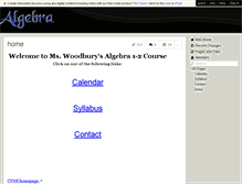 Tablet Screenshot of algebracvhs.wikispaces.com