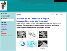 Tablet Screenshot of henriksenenglish.wikispaces.com