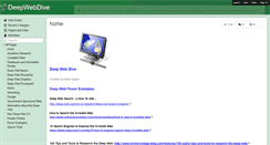 Desktop Screenshot of deepwebdive.wikispaces.com