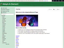 Tablet Screenshot of adopt-a-element.wikispaces.com
