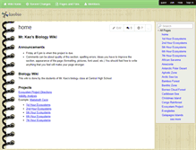 Tablet Screenshot of kaobio.wikispaces.com