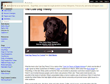 Tablet Screenshot of cutedogtheory.wikispaces.com