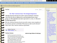 Tablet Screenshot of americanrealismandimmigration.wikispaces.com