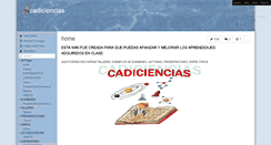 Desktop Screenshot of cadiciencias.wikispaces.com