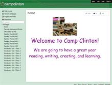 Tablet Screenshot of campclinton.wikispaces.com