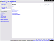 Tablet Screenshot of biology10thgrade.wikispaces.com