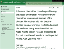 Tablet Screenshot of inventors-and-inventions.wikispaces.com