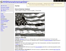 Tablet Screenshot of hhshonorsamericandobbs.wikispaces.com