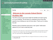 Tablet Screenshot of laconiaschooldistrictfacilities.wikispaces.com