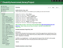 Tablet Screenshot of disabilityawarenessliteracyproject.wikispaces.com
