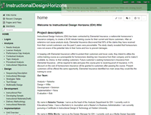 Tablet Screenshot of instructionaldesignhorizons.wikispaces.com