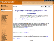 Tablet Screenshot of englishperiodfive.wikispaces.com