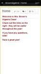 Mobile Screenshot of lbrownalgebra.wikispaces.com